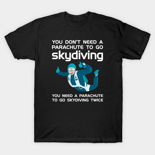 Parachute Skydiving T-Shirt by LuckyFoxDesigns